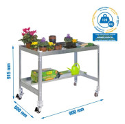 Simonrack desk mob potting table galvaniserad