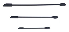 3 Pcs Spatula Food Grade Silicone Double Head Fruit Jam Cream Makeup Spatula for Kitchen Black