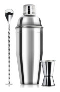 Cocktailshaker, Juicemixer, Martinishaker, Snabb kylning av drycker, 3-delars bartenderset med mätkopp, blandningssked, integrerad bartending S