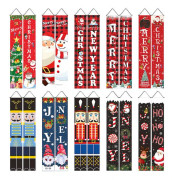 Ny Jul-Kopplingsdekoration Dörrgardin Hängande Flagga Tomte Julfest Flagga Jul-Koppling 12