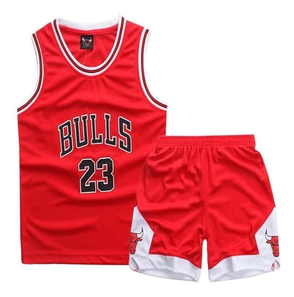 Michael Jordan nr 23 basketlinne set Chicago Bulls barn ungdom uniform W röd - Perfekt röd-Xin röd röd XS (110-120CM) Red XS (110-120CM)