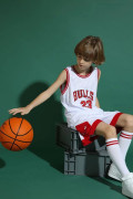 Michael Jordan #23 Chicago Bulls Basketlinne Set Barn Ungdom Uniform Vit - Perfekt Vit-Xin Vit Vit S (120-130CM) White S (120-130CM)