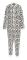 Linea Dam/Dam Leopardmönstrad Fleece Overall Nattkläder