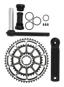 MTB Cykel Vevparti Ihåligt Integrerat Dubbla Vevdrev 53‑39T Aluminiumlegering Cykel Vev