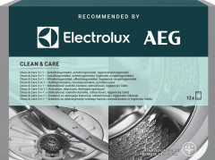 Electrolux Clean and Care - 3 in 1 Rengöringsmedel för Diskmaskin och Tvättmaskin, 12 stk M2GCP121