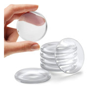 Dww-Sturdiest Wall Door Handle Stopper 5cm Set. 6 st transparenta gummiknoppar, väggskyddskudde