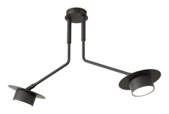 Taklampa elegant svart geometriska armar 2xGX53 12W MIZU Emibig