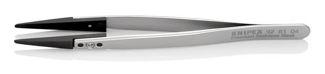 Knipex 92 81 04, Rostfritt stål, Rostfritt stål, Spetsig, Rak, 17 g, 10 mm