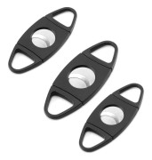 Slim Dubbelblad Cigarr Cutter 3-Pack: Rostfria Blad för Jämna, Exakta Snitt
