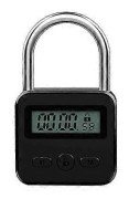 Metal Timer Lock LCD Time 99 Hours Max Timing USB Timer Padlock - KM