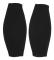 Black Neoprene Diving Mask Strap, Stabilizing Safety Protection 2 Pcs for Men and Women