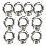 10 st lyftöglemutter, hona ringmutter för lyft 304 rostfritt stål 10-pack, M8