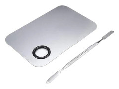 Kosmetisk sminkpalett i rostfritt stål, professionell kosmetisk blandning 15*10CM+160MM*1 15*10CM+160MM*1