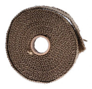 5M High-Performance Heat Insulation Exhaust Tape Steel Roll Brown Ideal for Car Motorcycle