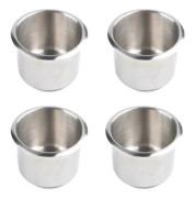 4 pcs Universal Marine Boat Cup Holder 68X55mm Stainless Steel Drop-in Drink Holder for Poker Table Sofa