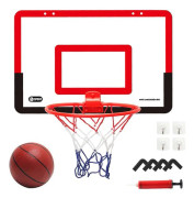 Transparent Hängande Dörr Basketbolltavla Slagfri Basketboll Bakbräda Med 1 Korgnät 4 Krokar 1 Basketboll röd red
