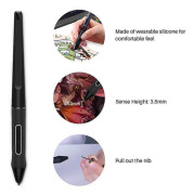 PW517 Digital Stylus Pen + 10-pack Replacement Nibs for Kamvas 13, Kamvas Pro 24, Kamvas 22 Plus Battery-Free