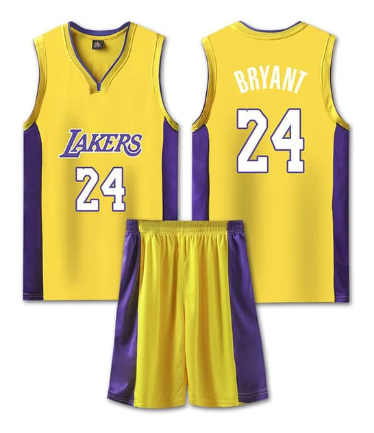 #24 Kobe Bryant Baskettröja Set Lakers Uniform för barn, vuxna