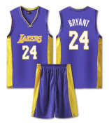 Mordely #24 Kobe Basketlinne Set Lakers Uniform för Barn Vuxna blue XL（165-170cm）