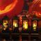 4-delars LED Halloween Lyktset, Halloween Dekorationer för Inomhus/Utomhus Upphängning, Lysande Pumpa Halloween Dekorationer