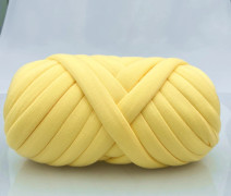 500g DIY Chunky Garn för Handstickning, Mjukt Tubgarn för Väskor, Jättegarn Armstickningsgarn, Korgar, Kuddar, Husdjursbon, DIY Pyssel 500g gul