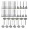 44 Delar Mini Stålborste Hjul Kopp Mässing Ståltrådsborste Set 1/8 tum (3 mm) Skaft För Dremel