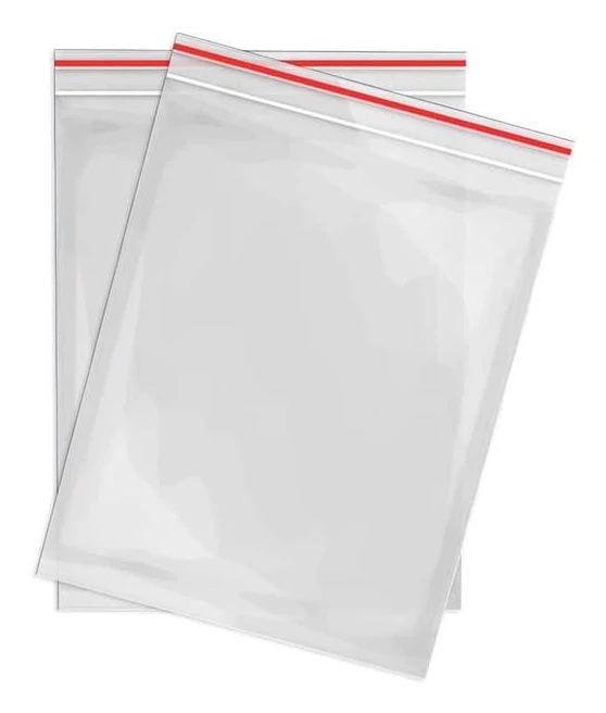 Transparent Plastpåse 80x120mm Påsepaket med 100 Blixtlås Påsar Pl