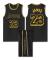 Mordely #23 LeBron James Basketlinne Set Lakers Uniform för Barn Vuxna black XL（165-170cm）