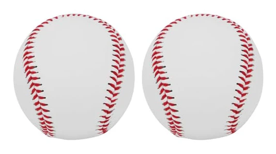 2 st vuxen baseboll mjukt läder sport träning och träning softball PU läder baseboll sydd T boll lämplig för spelträning träningsspel