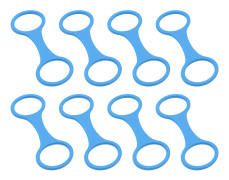 8-pack Dykmask Maskhållare Lätt att Använda Figur 8 Kopplingsslanghållare Hållbar för Dykning Snorkling Blå 8st