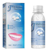 30 ml moldable false teeth white particles reusable non-toxic temporarily fills regains smile