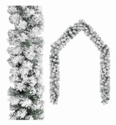 vidaXL Julgirlang med snö 5 m PVC