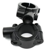 ##/Par Universal 10mm Fäste för 25mm Styrhandtag Bakspjälgspegel Motorcykel Scooter Svart##/