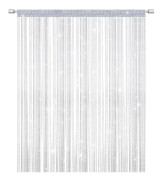 Stringgardiner Dörr Mygggardin, Elegant Divider Tofs Gardin för heminredning, Skiljegardin för dörrar och fönster, Vit (100x200cm)