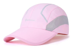 Baseballkeps för kvinnor, keps med topp, mjuk topp, solskydd för bergsklättring Pink