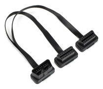 ##/OBD2 Kabelkontakt Bil OBD2 16-polig 2-i-1 Konverterad Diagnostisk Förlängningskabelkontakt Adapter##/