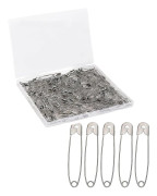Säkerhetsnålar, 200-pack, silver, stor säkerhetsnål, säkerhetsnålar i bulk, säkerhetsnålar för kläder, säkerhetsnålar stora säkerhetsnålar kraftiga