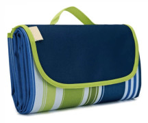 Picnic Blanket Moisture-Resistant Mat Oxford Fabric 145*200CM Dark Blue Stripe 1pcs