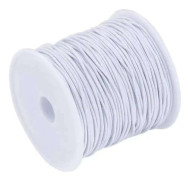 Vit nylonbelagd elastisk tråd - 50 meters rulle, 0,6 mm