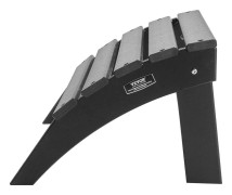 Adirondack Pall 18,7L x 19,7B x 13H Tum HDPE Vikbar Fotpall Svart