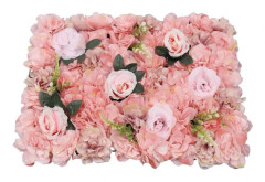 Blomvägg - Konstgjord blompanel i silke - 12-pack DIY fotobakgrund - Väggdekoration bröllop fest - 60 x 40 cm