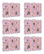 Blomvägg - Konstgjord blompanel - 40x60 cm skumblommor - Blommatta för bröllop & fotobakgrund - Rosa