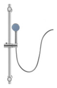 Duschskena - Justerbar duschstång 54 cm - 304 rostfritt stål - 360° roterbart duschhuvudshållare - Väggmonterad - Silver