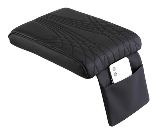 Car Armrest Cushion Center Console Box Cover Mat For Interior Accessories PU Leather