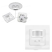 Flush-mounted Motion Detector Infrared PIR Sensor Switch 140 White 110-240V LED