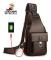 【BQ】Enkel dragkedja/spänne bröstväska Crossbody-väska Bärbar stor kapacitet Liten slingväska för löpning och fitness Brown