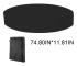 Round Pool Cover Sun Cover, 100% UV-Resistant Waterproof Spa Cover, 190T for Outdoor Spa Bathtub, 200x30cm/190x30cm (Black)