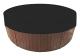 Round Pool Cover Sun Cover, 100% UV-Resistant Waterproof Spa Cover, 190T for Outdoor Spa Bathtub, 200x30cm/190x30cm (Black)