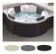Round Pool Cover Sun Cover, 100% UV-Resistant Waterproof Spa Cover, 190T for Outdoor Spa Bathtub, 200x30cm/190x30cm (Black)
