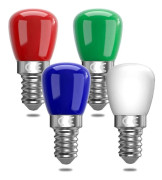 E14 Färgstark LED-lampa, 3W Röd, Grön, Blå, Varmvit Ljuskälla, Passar för AC220-240v, Halloween/Jul/Festival, Bar/Fest Färgljus